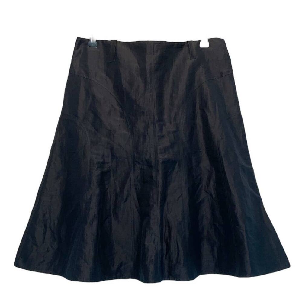Emporio Armani Black Taffeta Panel Skirt size 8